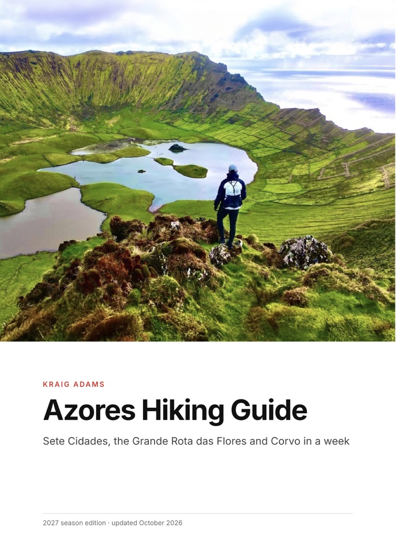 The cover of the Azores Hiking Guide