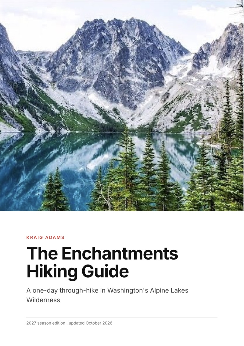 The cover of the The Enchantments Hiking Guide