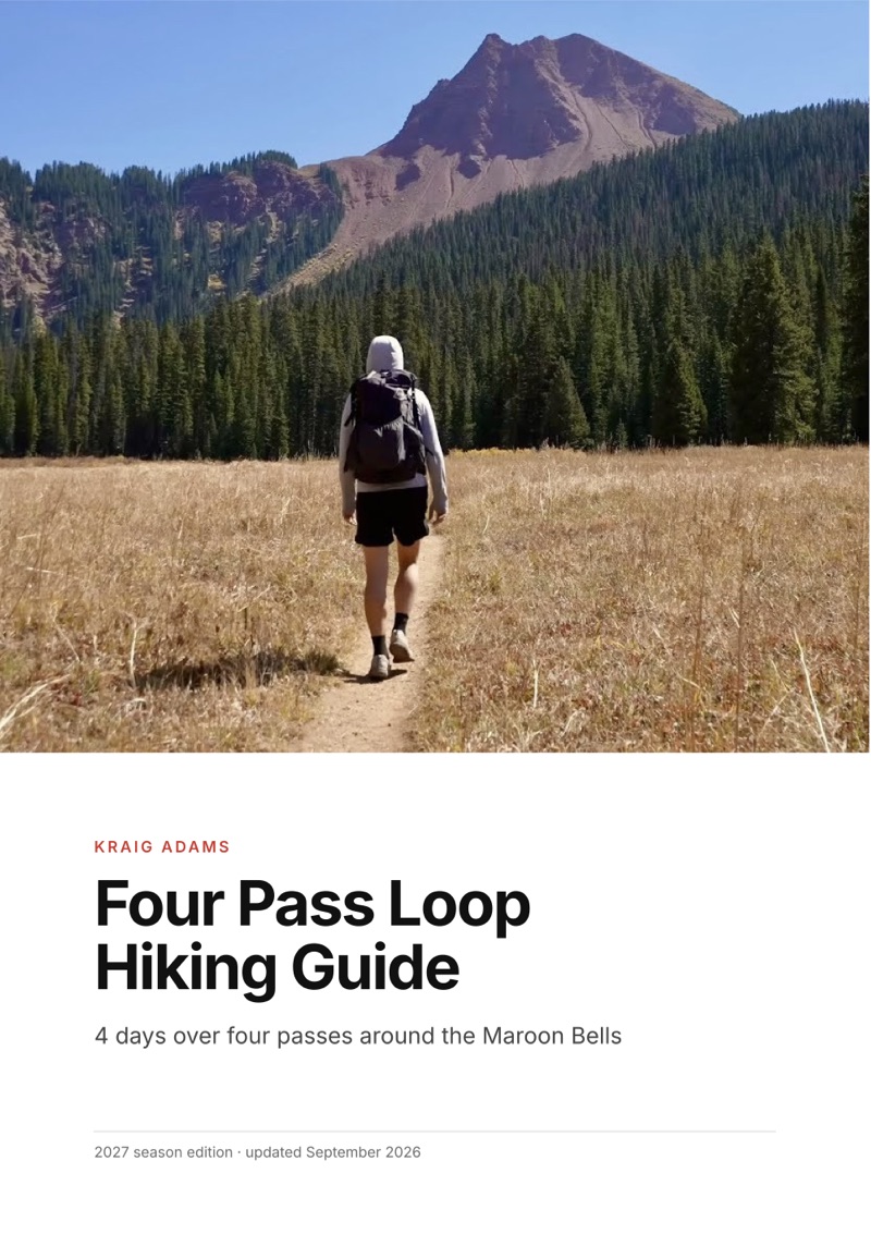 The cover of the Four Pass Loop Hiking Guide