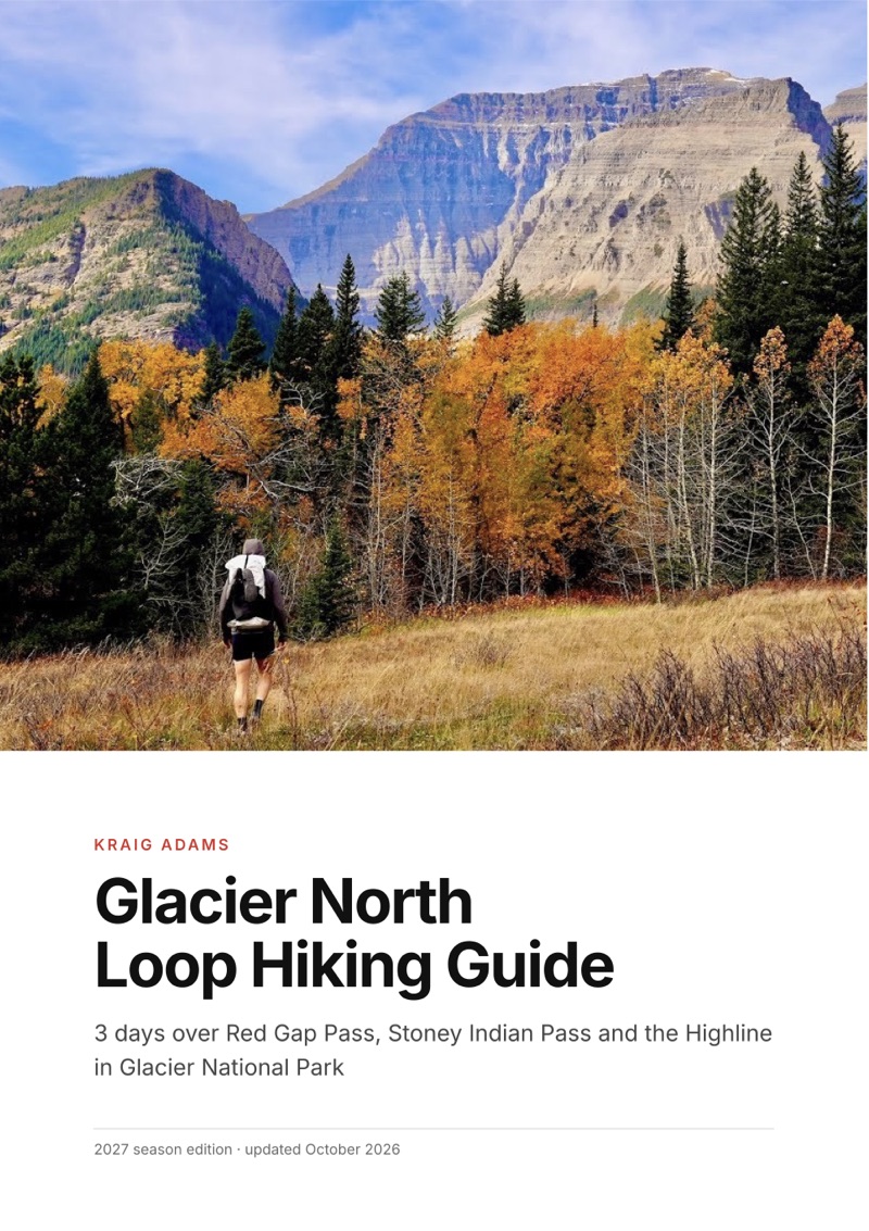 The cover of the Glacier North Loop Hiking Guide