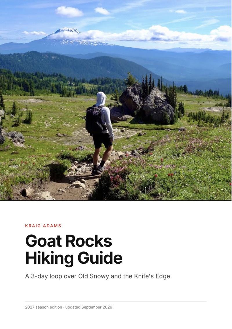The cover of the Goat Rocks Hiking Guide