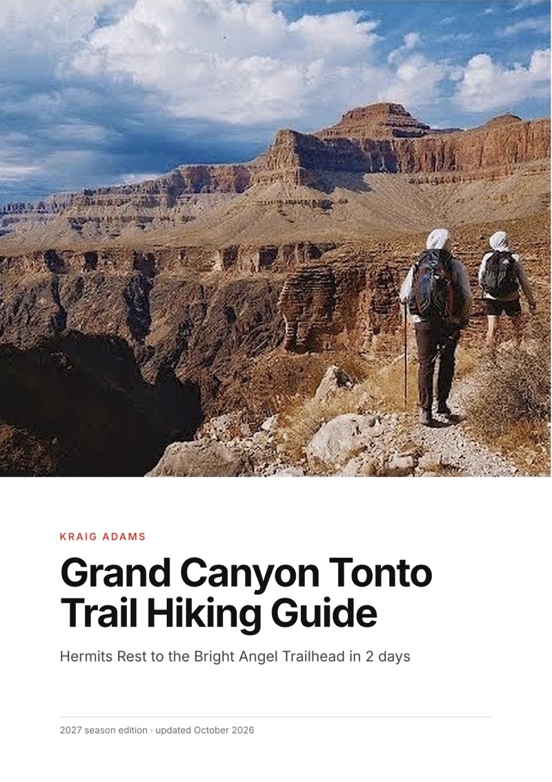 The cover of the Grand Canyon Tonto Trail Hiking Guide