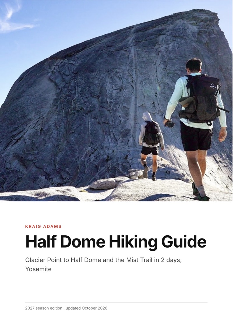 The cover of the Half Dome Hiking Guide