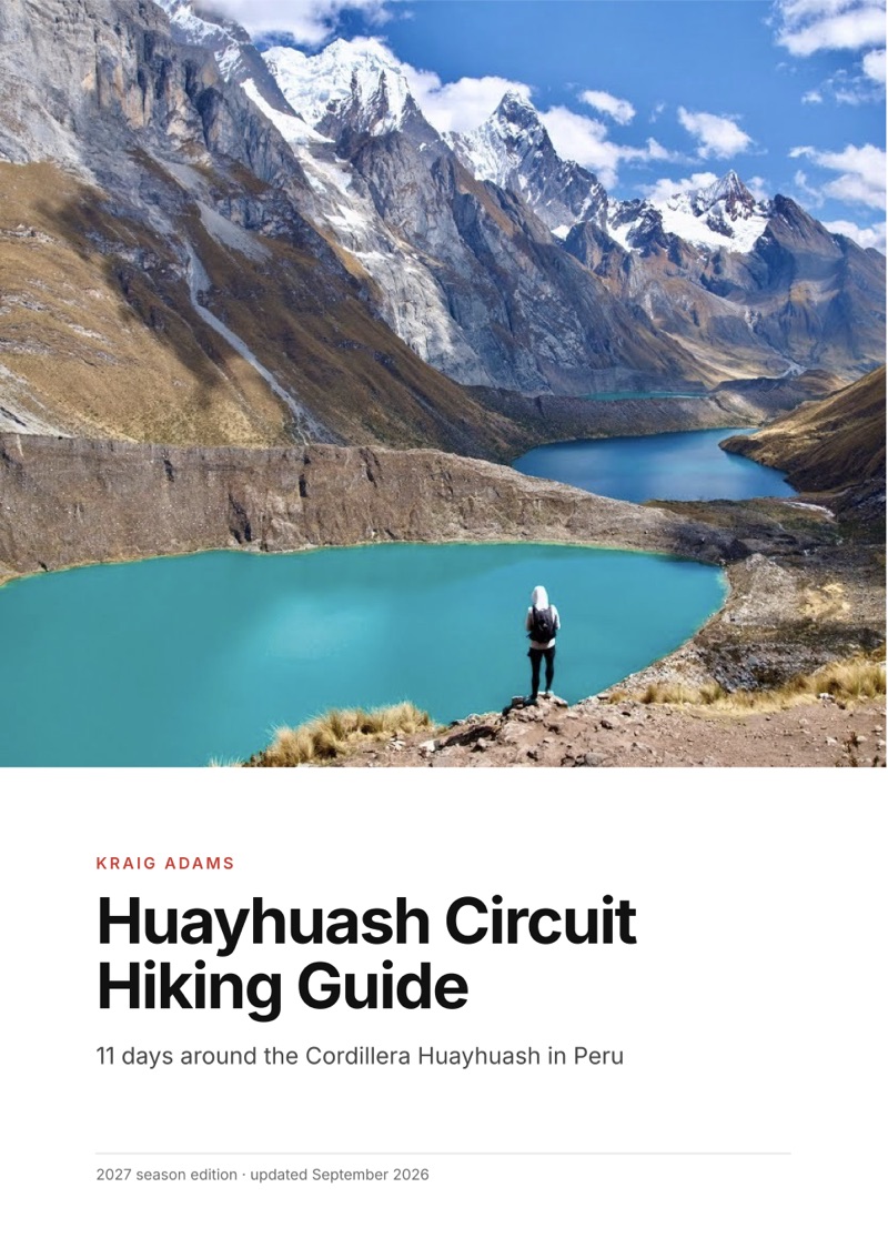 The cover of the Huayhuash Circuit Hiking Guide