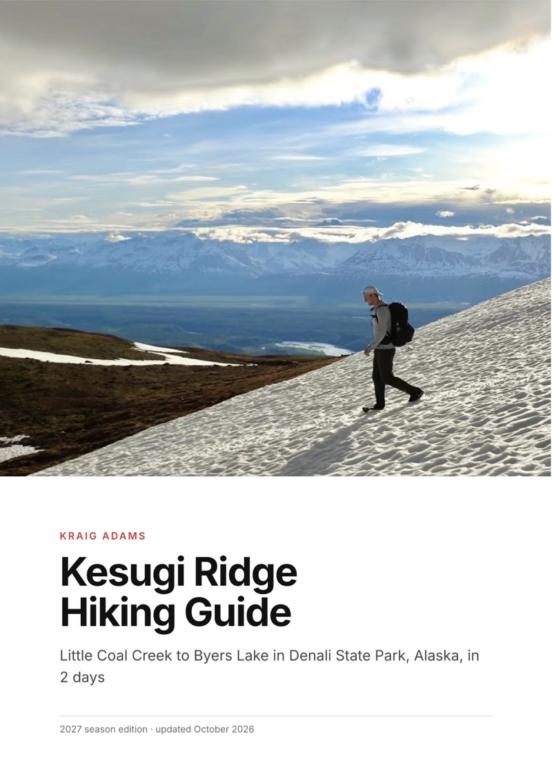 The cover of the Kesugi Ridge Hiking Guide