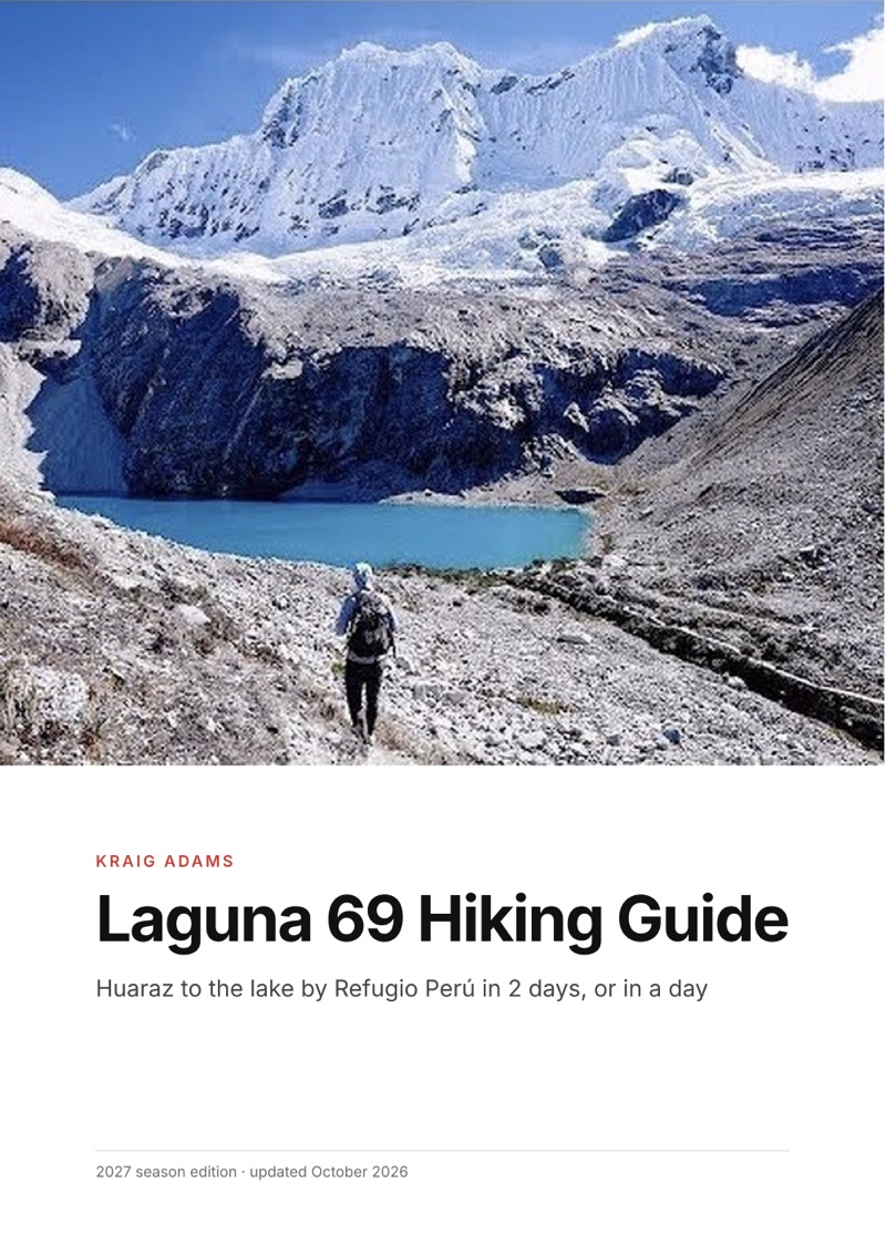 The cover of the Laguna 69 Hiking Guide