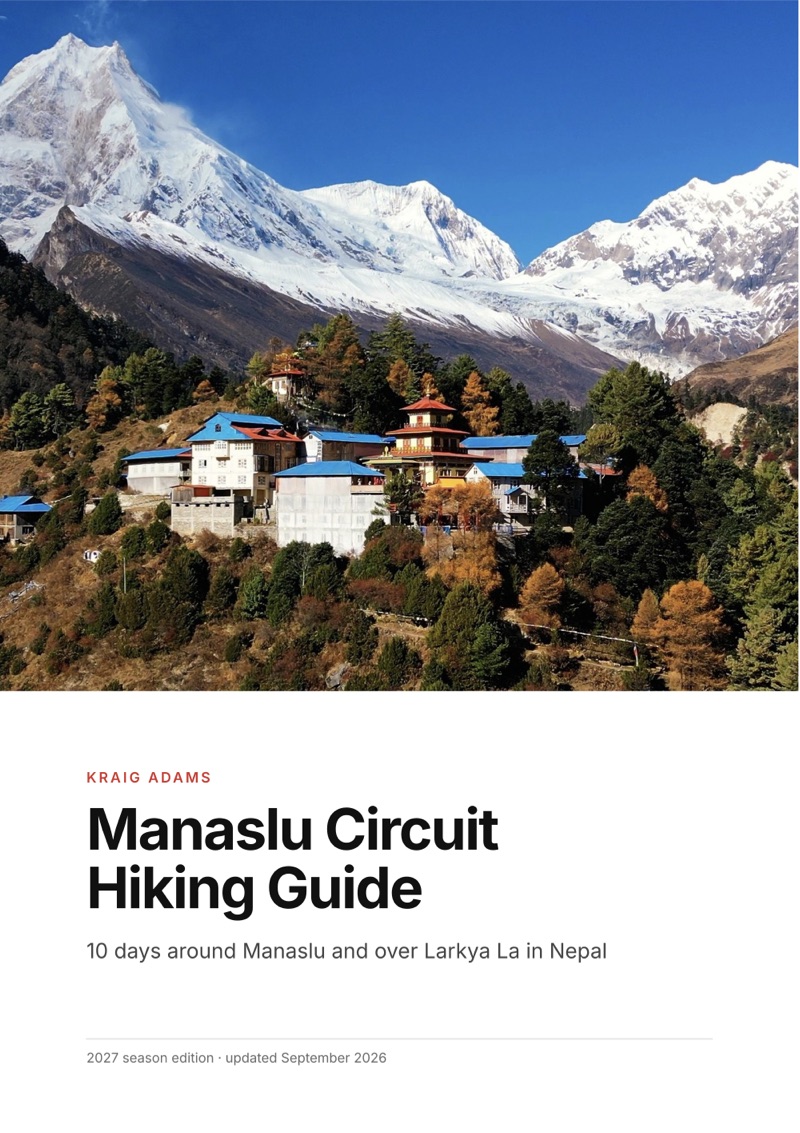 The cover of the Manaslu Circuit Hiking Guide