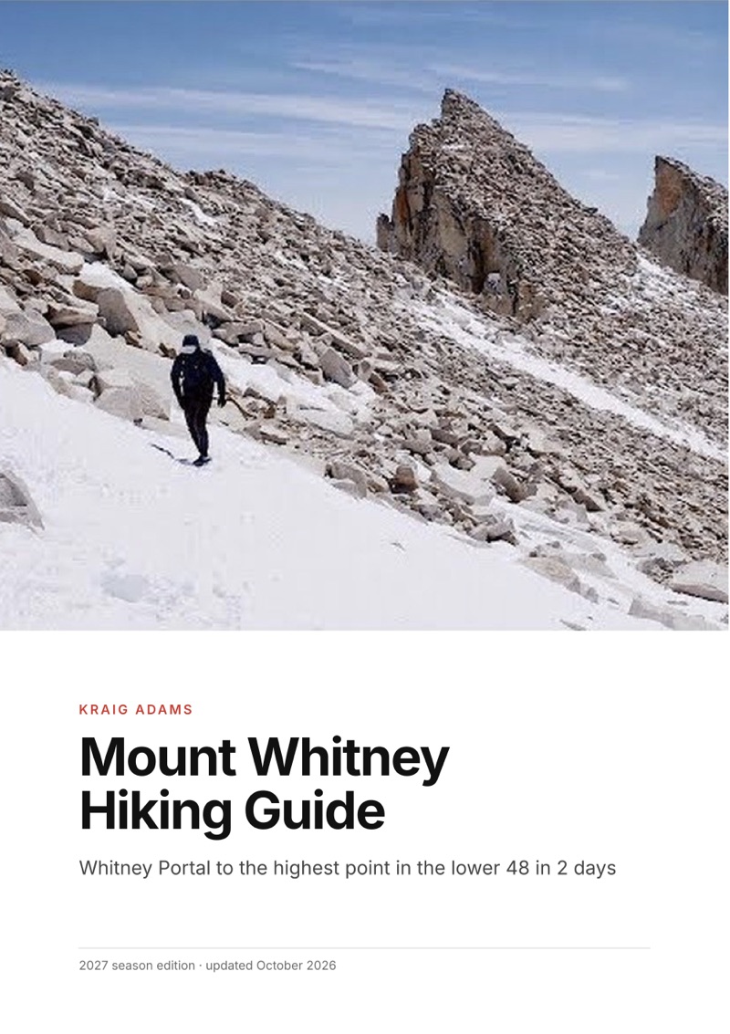 The cover of the Mount Whitney Hiking Guide