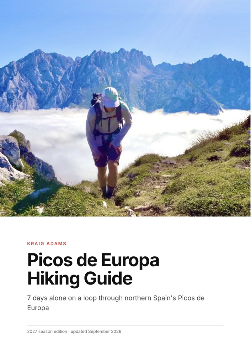 The cover of the Picos de Europa Hiking Guide