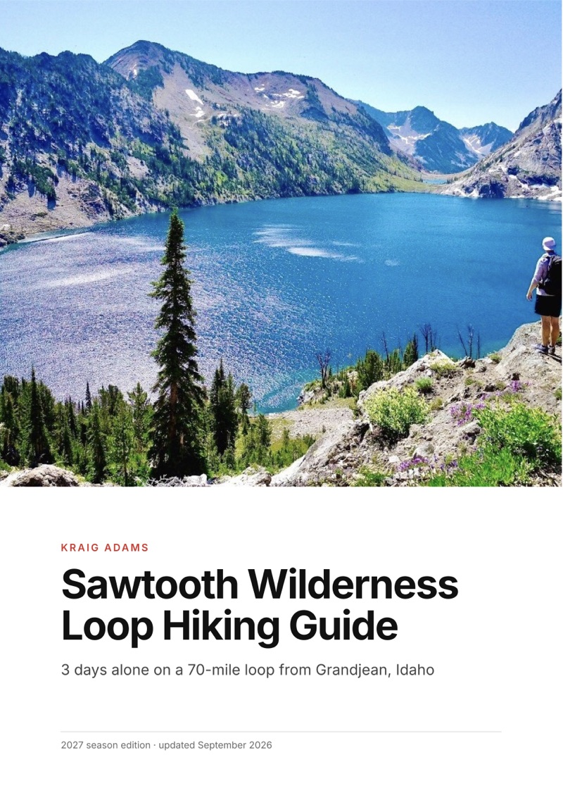The cover of the Sawtooth Wilderness Loop Hiking Guide