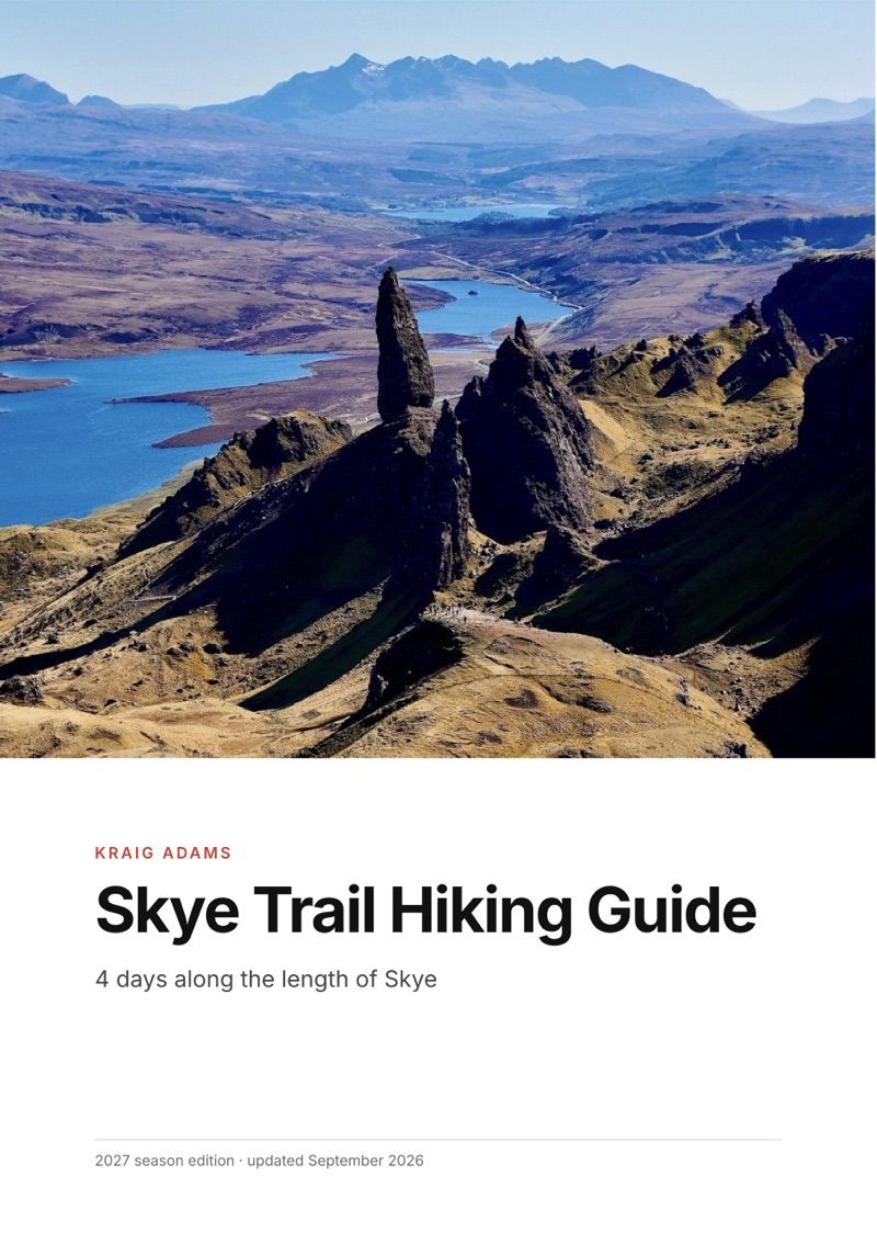 The cover of the Skye Trail Hiking Guide