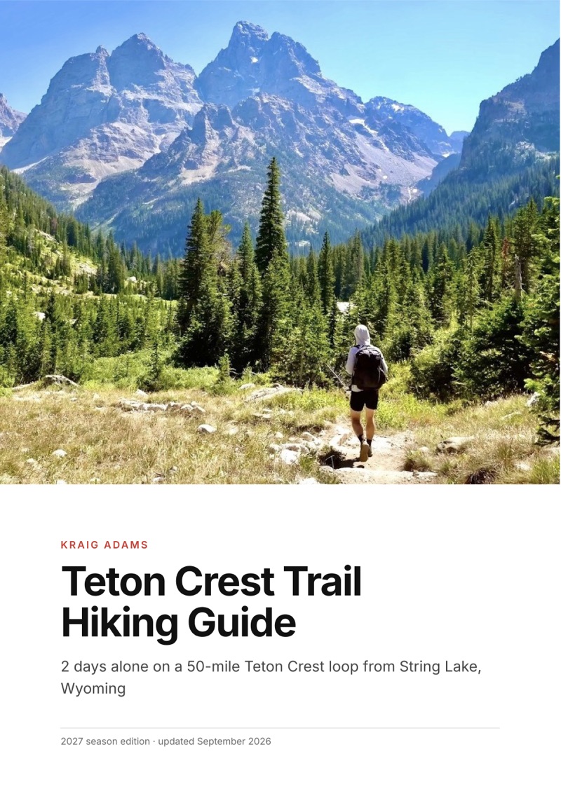 The cover of the Teton Crest Trail Hiking Guide