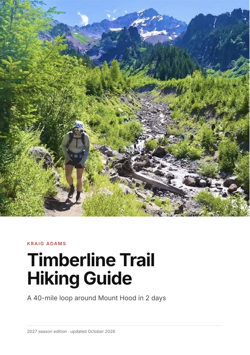 The cover of the Timberline Trail Hiking Guide