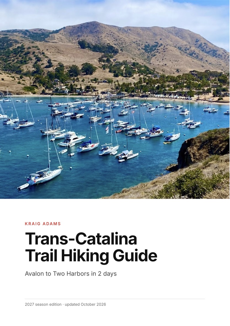 The cover of the Trans-Catalina Trail Hiking Guide