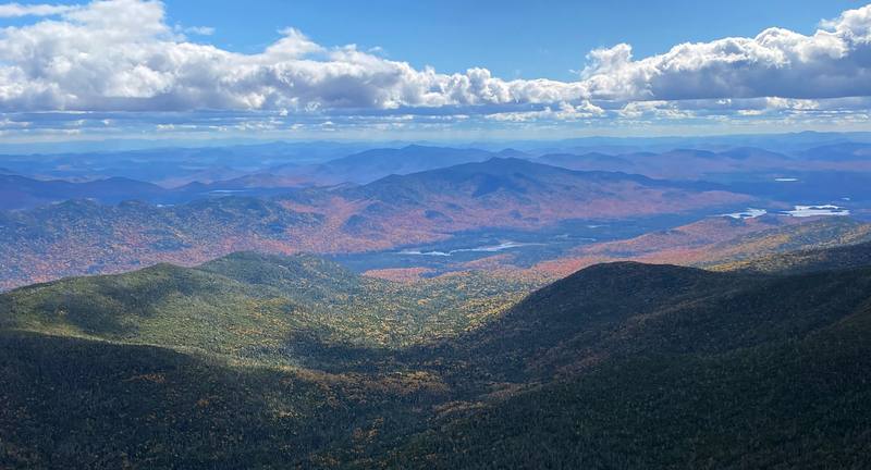 The view from the summit of Mount Marcy, Day 1.