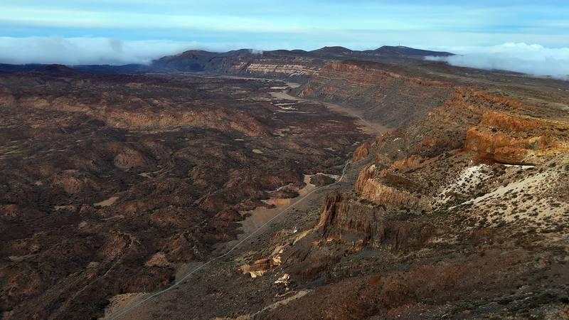 Las Cañadas, the old caldera below Teide, from my drone, Day 4.
