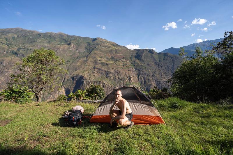 My tent on the afternoon of Day 1.