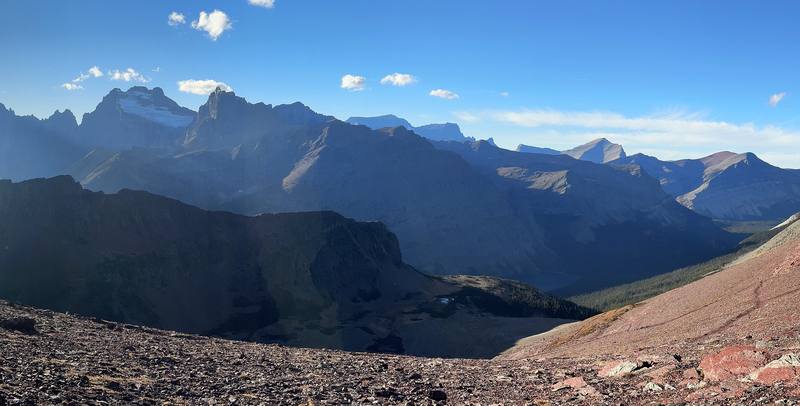 The view from Red Gap Pass, Day 1.