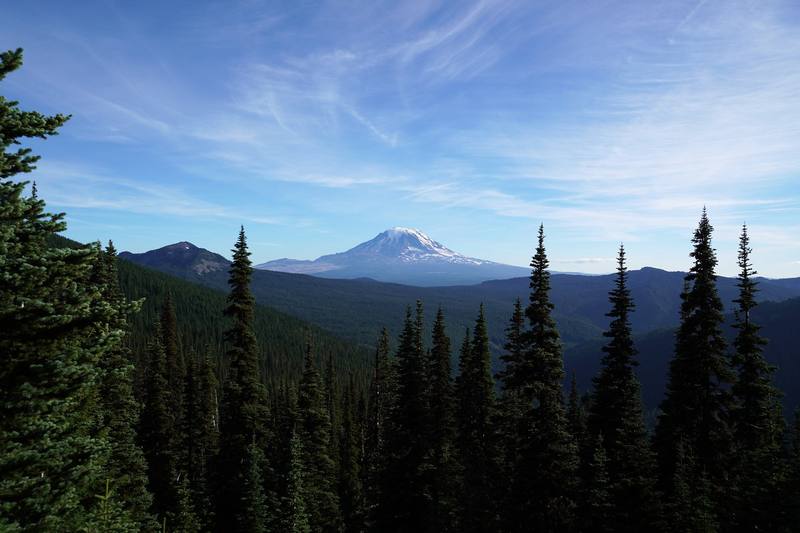 Mount Adams from the PCT, the evening of Day 1.