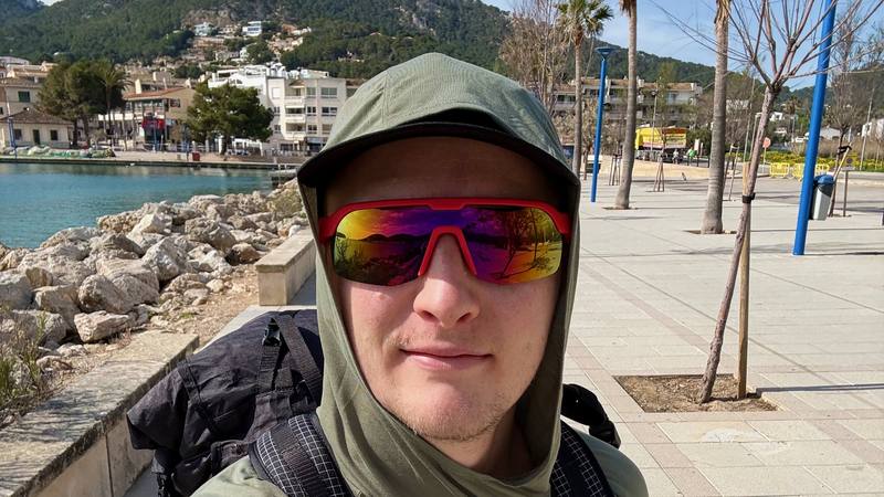 Me at Port d'Andratx on March 20, 2026, about to start walking.