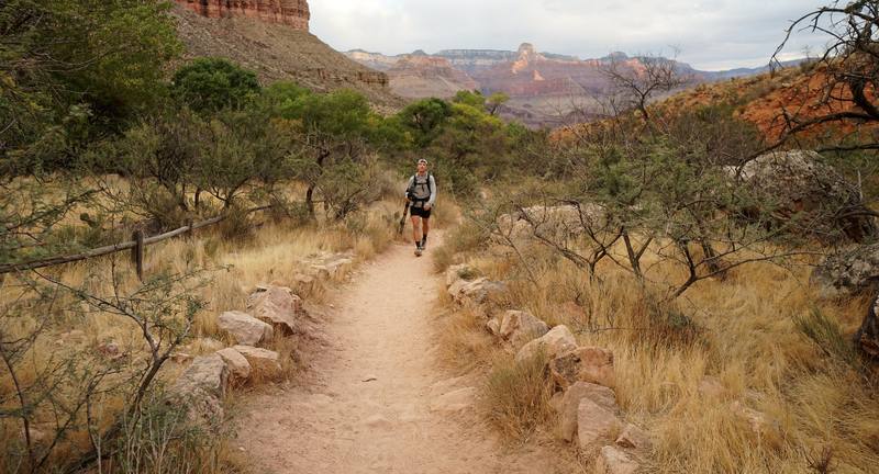 Leaving Havasupai Gardens on the Bright Angel Trail, the morning of Day 2.
