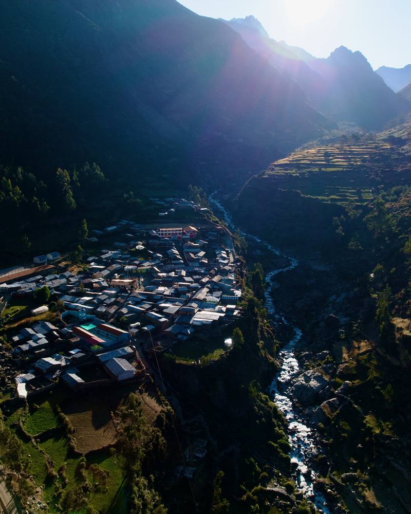 Huayllapa from above, early the morning after Day 8.