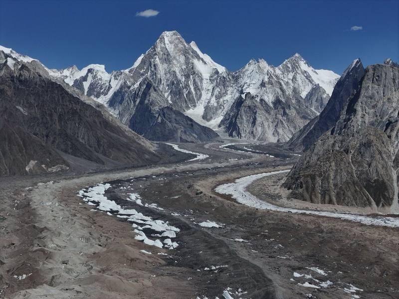 Gasherbrum IV at the head of the Baltoro Glacier on Day 5.