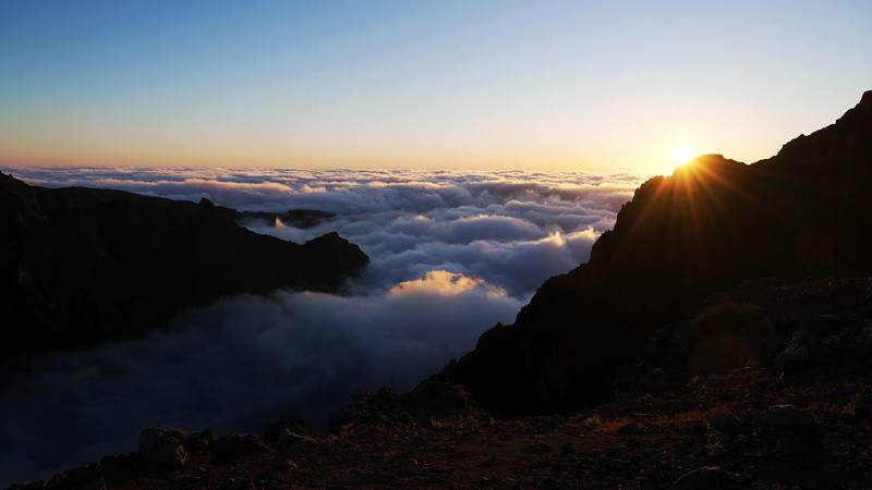 Sunrise over the clouds from the PR1, Day 4.