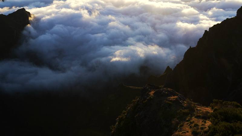 The sea of clouds from the PR1 on the morning of Day 4.