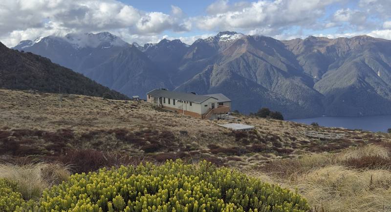 Luxmore Hut at the end of Day 4.