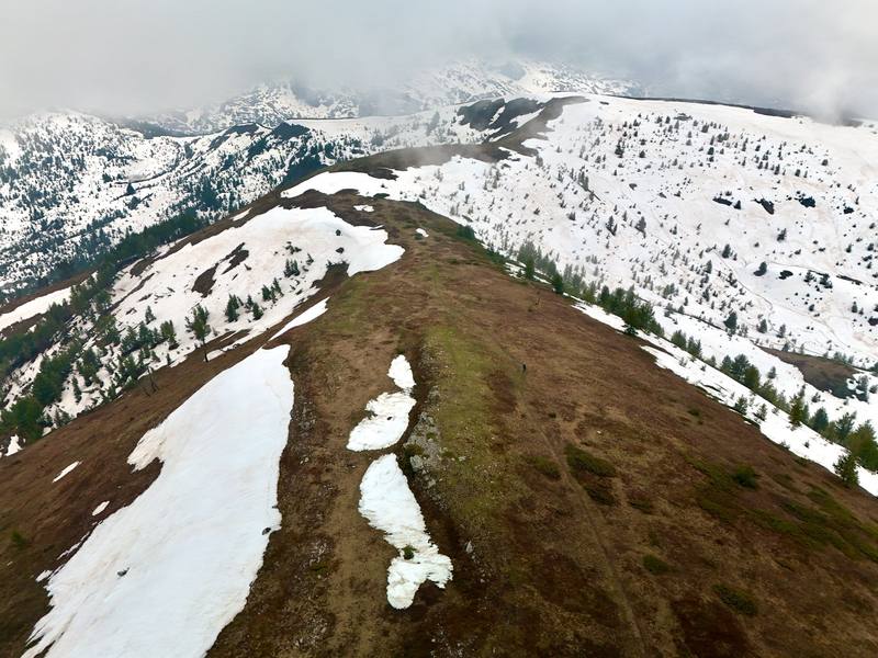The snowy ridge above Vusanje on Day 3.