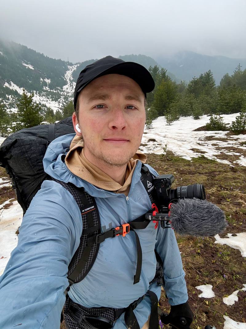 Me on the way up to the ridge above Vusanje on Day 3.