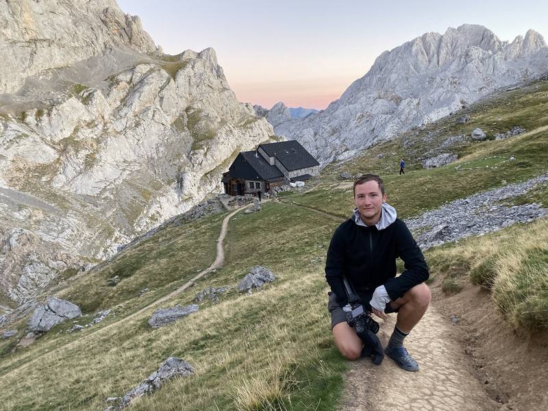 Me below the Refugio Collado Jermoso on the evening before Day 7.