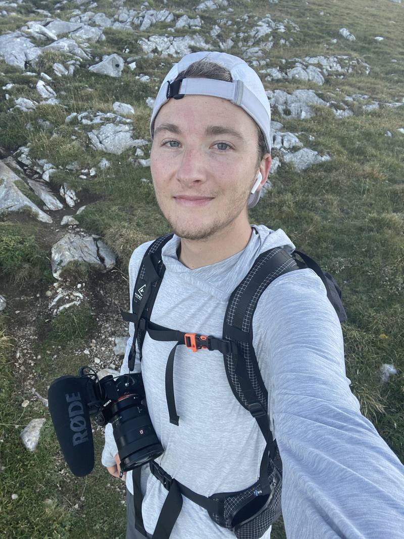 Me on Day 2, coming down from the high ground past Urriellu.