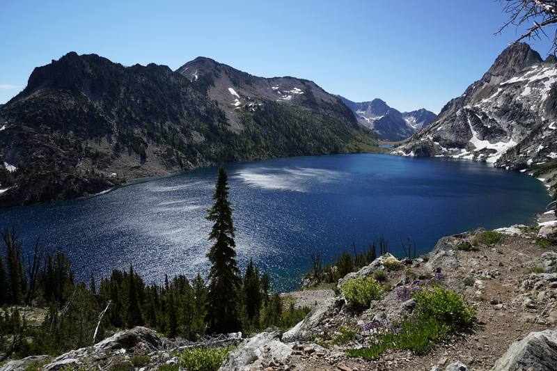 Sawtooth Lake and Mount Regan on Day 1.