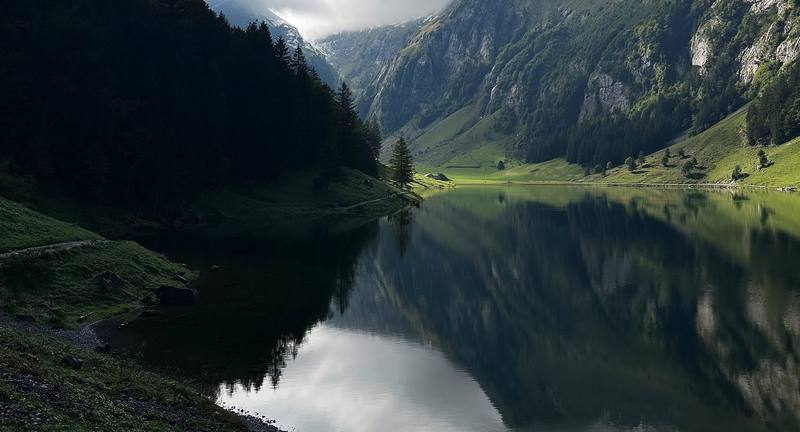 The Seealpsee on the afternoon of Day 1.