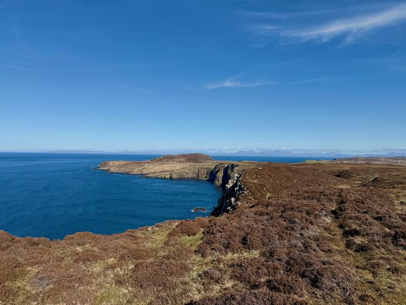The cliffs above Rubha Hunish from near the Lookout.