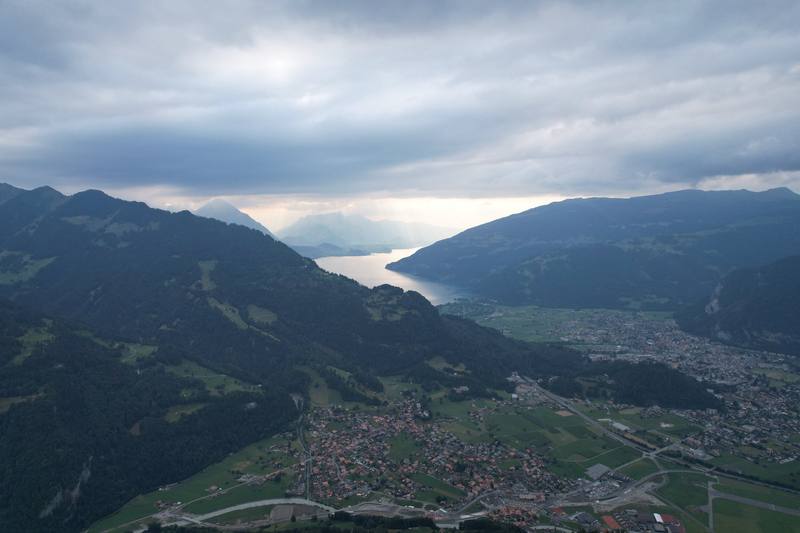 The view back over Interlaken from the climb to Schynige Platte, Day 1.
