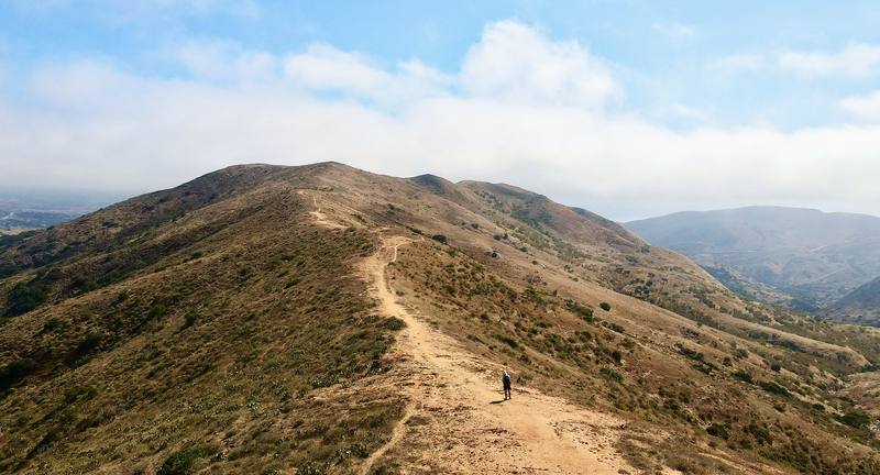 Me on the Big Springs Ridge Trail, from my drone, Day 1 mile 17.0.