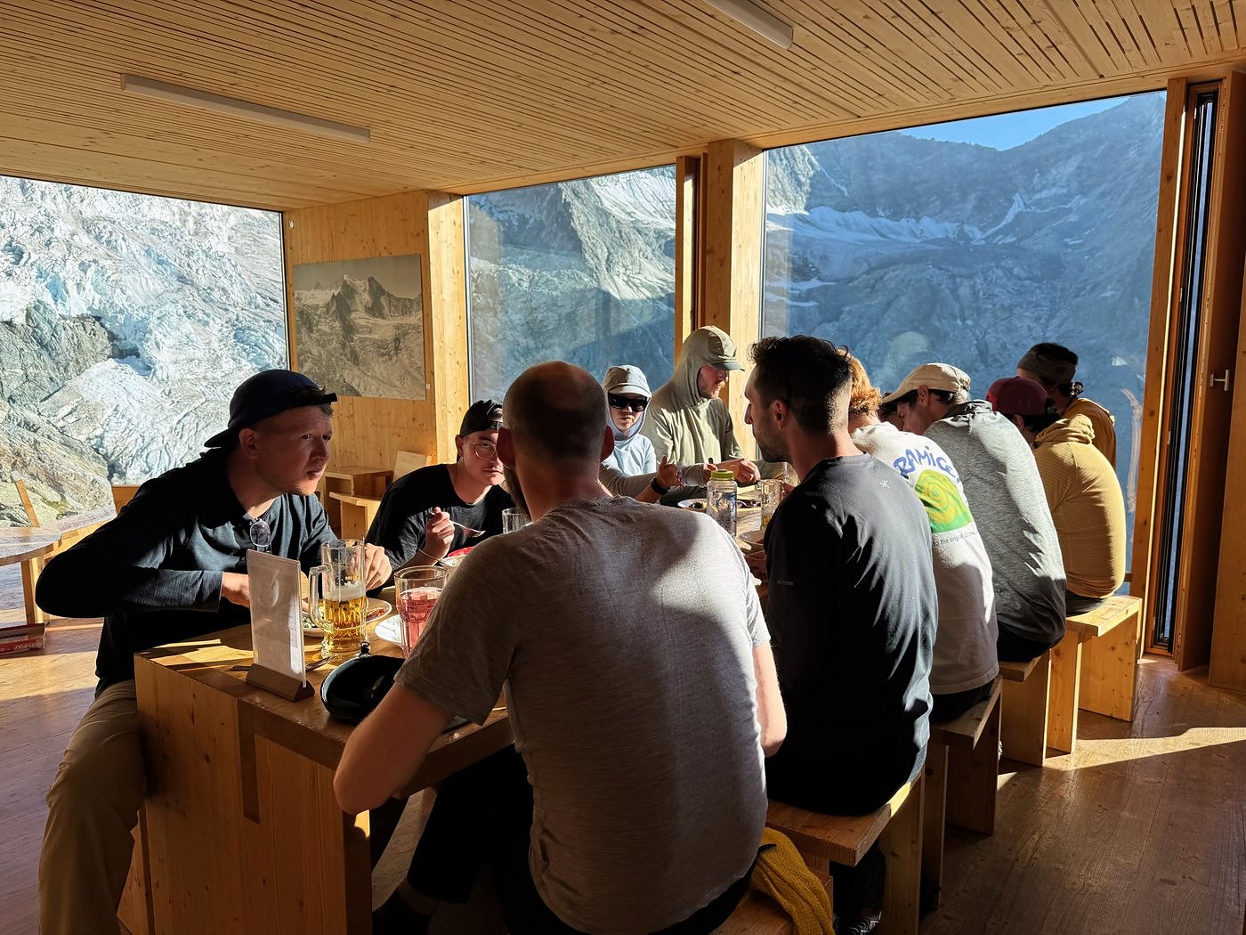 Dinner at Cabane de Moiry on the Haute Route, 2025