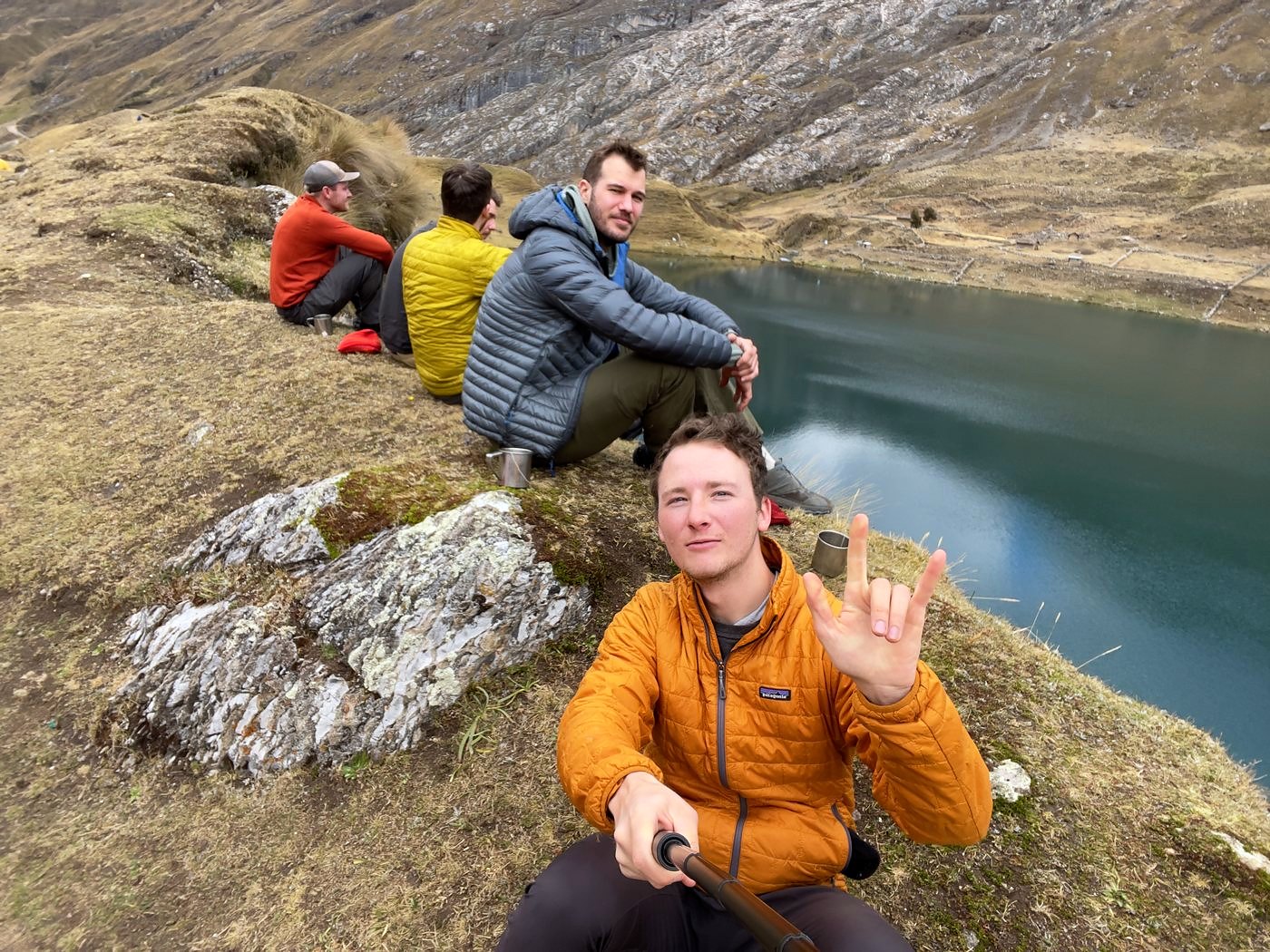Above a lake on the way to Carhuacocha in the Cordillera Huayhuash, 2022