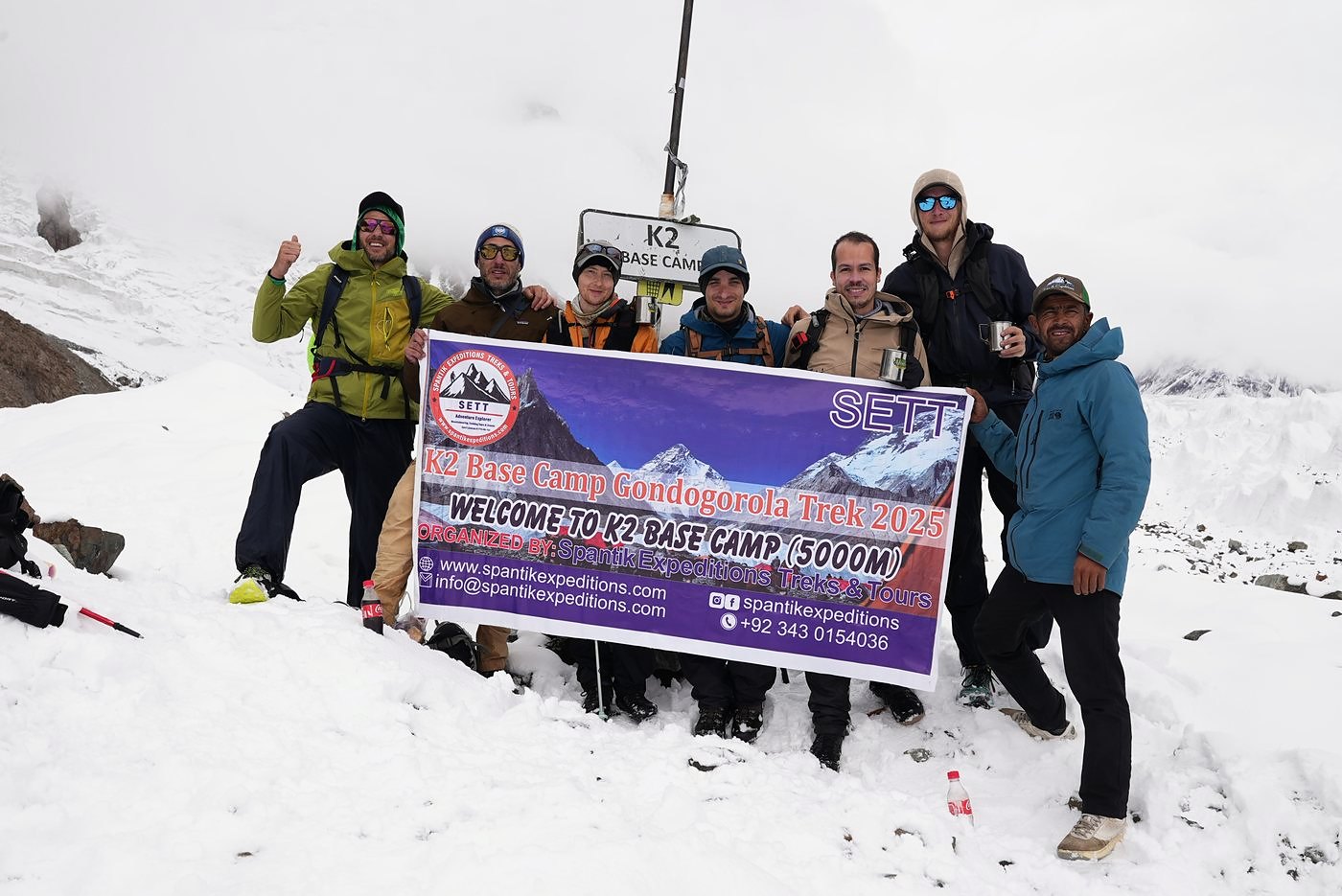 The group at K2 Base Camp, 2025